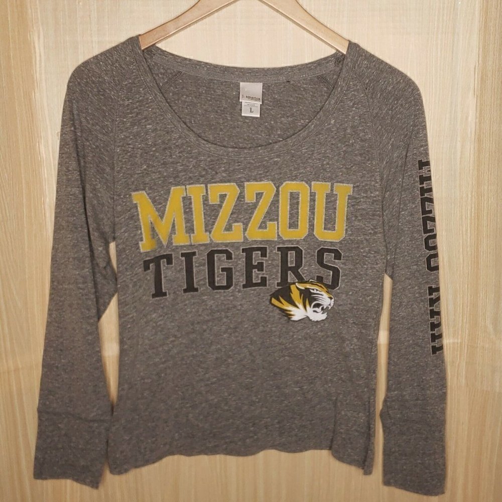 University Of Missouri Scoop Neck Long Sleeve Top